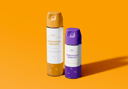 Two Different Size Spray Bottles Mockup