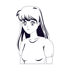 anime girl painting style