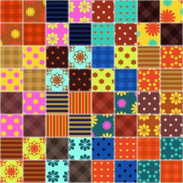 patchwork background with different patterns	
