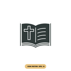 Bible Church with Religion Cross icons  symbol vector elements for infographic web