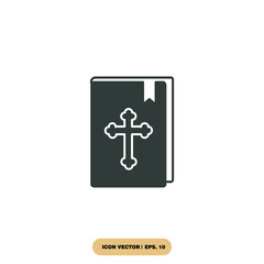 Bible Church with Religion Cross icons  symbol vector elements for infographic web
