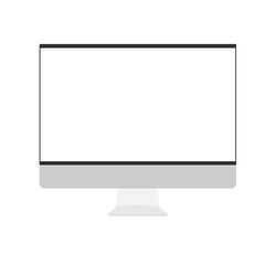 Computer monitor on a white background. Space for text.