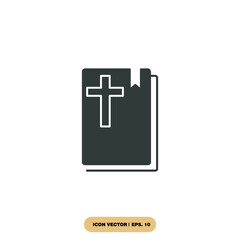 Bible Church with Religion Cross icons  symbol vector elements for infographic web