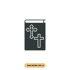 Bible Church with Religion Cross icons  symbol vector elements for infographic web