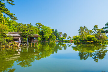 Fototapeta premium 石川県金沢市 新緑の兼六園 