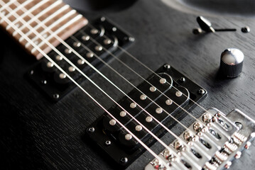 Fototapeta na wymiar Electric guitar body and neck detail 