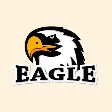 American Bald Eagle Head Logo Mascot Vector in Cartoon Style [Converted]