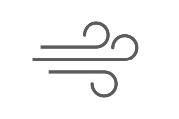 Wind simple vector icon in linear style. wind weather icon