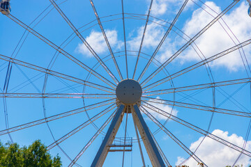 Ferris wheel at Albert dock, Liverpool, England, UK