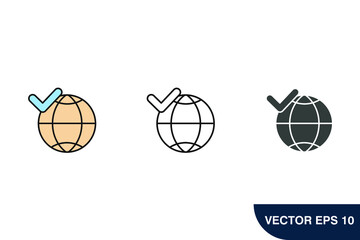 Fototapeta premium Approve icons symbol vector elements for infographic web