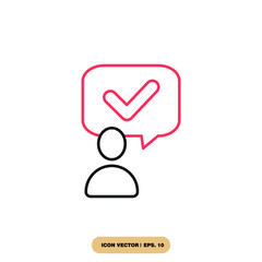 Approve icons  symbol vector elements for infographic web