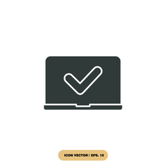 Approve icons  symbol vector elements for infographic web