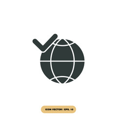 Approve icons  symbol vector elements for infographic web