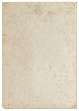 Old paper sheet edges isolated. Grungy cardboard