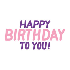 happy birthday lettering