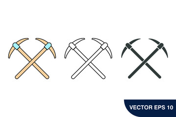axe icons  symbol vector elements for infographic web