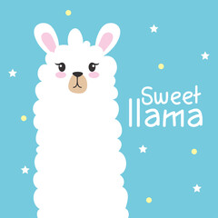 sweet llama lettering