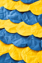 Fototapeta na wymiar Yellow and Blue Paper Background