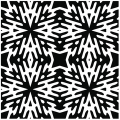 Abstract background with black and white mandala. Unique geometric vector swatch. Perfect for site backdrop, wrapping paper, wallpaper, textile and surface design. 