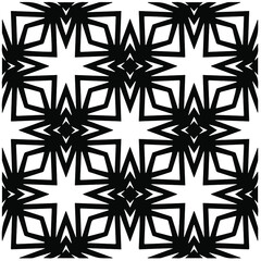 Abstract background with black and white pattern. Unique geometric vector swatch. Perfect for site backdrop, wrapping paper, wallpaper, textile and surface design. 