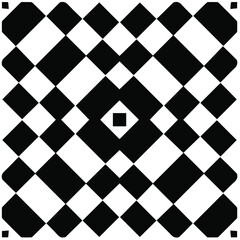 Abstract background with black and white pattern. Unique geometric vector swatch. Perfect for site backdrop, wrapping paper, wallpaper, textile and surface design. 