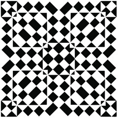 Abstract background with black and white pattern. Unique geometric vector swatch. Perfect for site backdrop, wrapping paper, wallpaper, textile and surface design. 