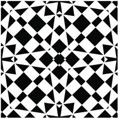 Abstract background with black and white pattern. Unique geometric vector swatch. Perfect for site backdrop, wrapping paper, wallpaper, textile and surface design. 