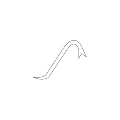 Crowbar iconvektor illustrtation design
