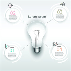 Infographic circle shape furturistic and idea data vector Template Process concept Step for strategy and information education