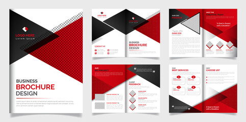 Professional and Creative Corporate Business Brochure Minimalist 8 pages brochure Design Print Template