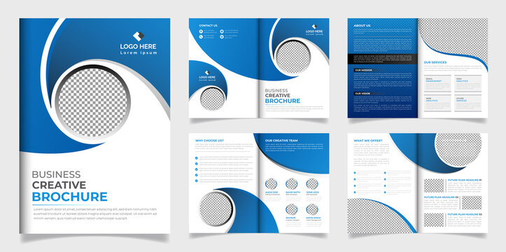 Professional and Creative Corporate Business Brochure Minimalist 8 pages brochure Design Print Template