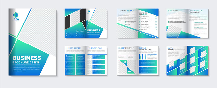 Business brochure template layout and booklet company profile cover page design with catalogue