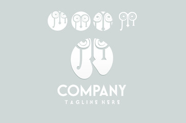 artistic creative logo design of letter m in a circle. textil products company stylish elite design emblem