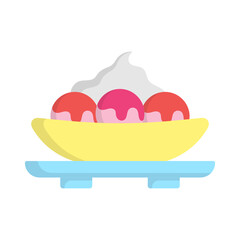 Banana Split icon design template vector illustration