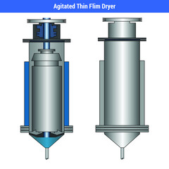 Vector Illustration for Agitated Thin Film Dryer