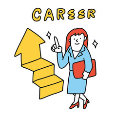 キャリアウーマン　女性マネジメント　バリキャリのイラスト