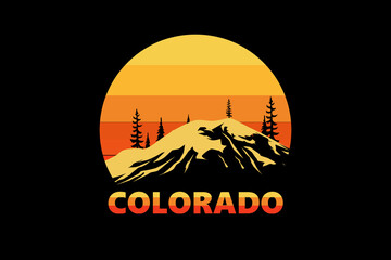 Colorado retro vintage landscape design