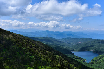 Fototapeta na wymiar From Mt. Daibosatsu to the mountains of Koshu