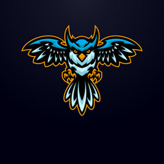 Owl masscot logo illustration premium vector