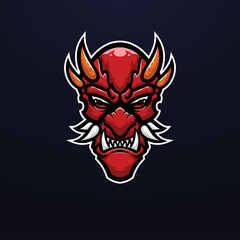 Oni masscot logo illustration premium vector