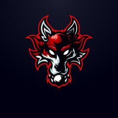 Wolf masscot logo esport illustration premium vector