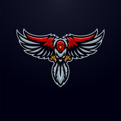 Eagle masscot logo illustration premium vector