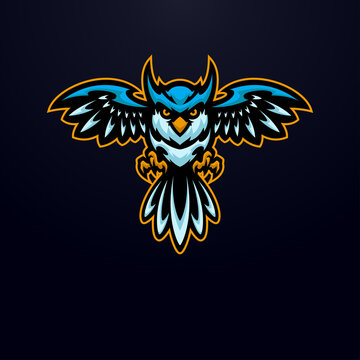 Owl masscot logo illustration premium vector