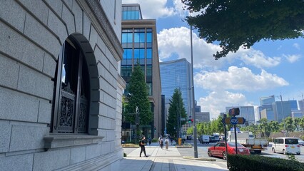 Street corner Tokyo Japan &ldquo;Marunouchi&rdquo; Tokyo station area district, year 2022 June 4th