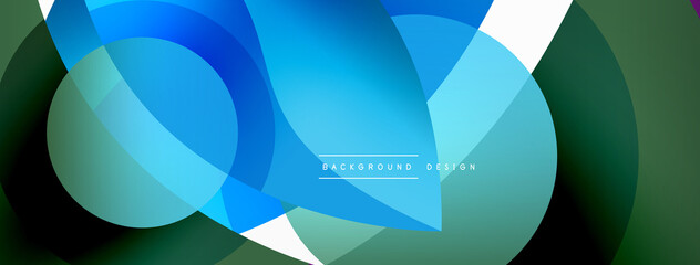 Obraz na płótnie Canvas Creative geometric wallpaper. Minimal abstract background. Circle wave and round shapes composition vector illustration for wallpaper banner background or landing page