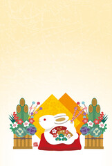 2023年　土鈴の年賀状デザイン　卯年
