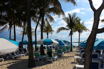 A view of Cococay island at Caribbean sea