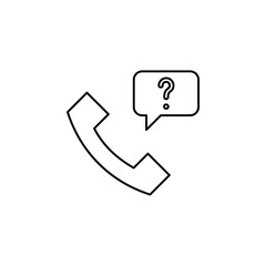 Call, Centre, Telephone Thin Line Icon Vector Illustration Logo Template. Suitable For Many Purposes.
