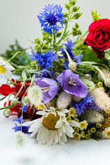 summer bouquet on the white