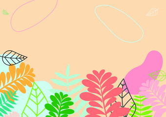 Abstract backgrounds with leaves illustrations. 